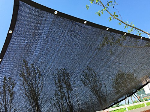 YGS Perfect Sunblock Shade Cloth with Grommets 70% 10 ft x 20 ft Black for Plant Cover Greenhouse Barn Kennel Pool Pergola or Swimming Pool