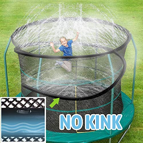 ARTBECK Trampoline Sprinkler, Outdoor Trampoline Water Play Sprinklers for Kids, Fun Water Park Summer Toys Trampoline Accessories (Length-39 ft, Sprinkler-3)