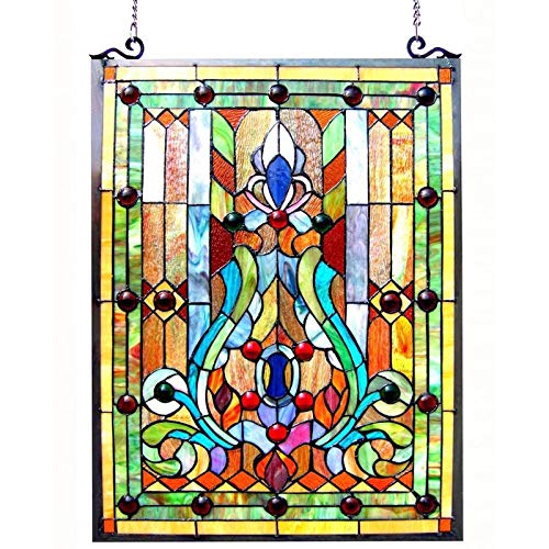 Chloe Lighting Chloe Tiffany-Style Victorian Design Window Panel