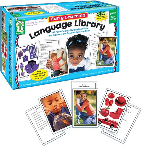 Carson Dellosa Key Education Early Learning Language Library Learning Cards (845036), 6' x 9.2' x 3.5',Multi