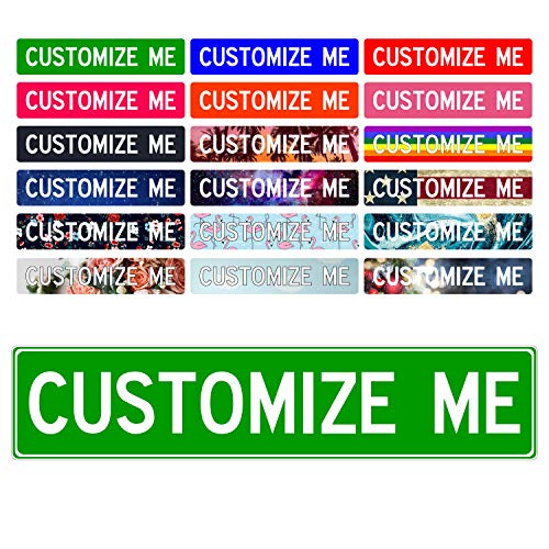 Custom Street Signs, 18' x 4' Green | 'Add Your Text' Personalized Road Sign, Create Your Own Sign - Aluminum Sign, Unique Gift