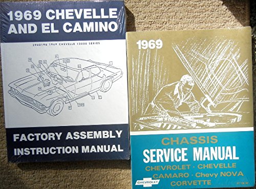 2pc SET OF THE 1969 CHEVROLET CHEVELLE FACTORY REPAIR SHOP & SERVICE MANUAL And ASSEMBLY MANUAL
