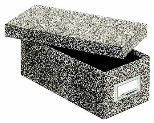 Globe-Weis/Pendaflex Fiberboard Index Card Storage Box, 3 x 5 Inches, Black Agate (93 BLA)