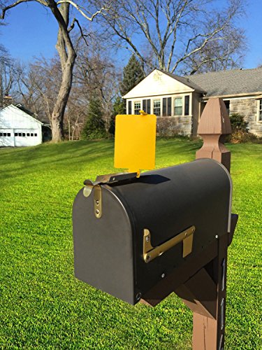 Mail Time! ® Yellow Mailbox Alert Signal Flag for Long Rural Driveways