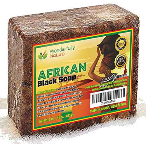 #1 Organic African Black Soap | Acne Treatment | 1lb bar | 60 day Satisfaction Guarantee