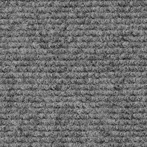 House, Home and More Indoor Outdoor Carpet with Rubber Marine Backing - Gray - 6 Feet x 15 Feet