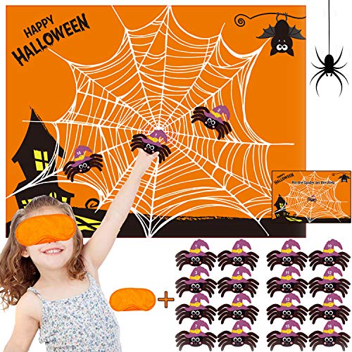 Funnlot Halloween Party Games for Kids Pin The Spider on The Web Game Halloween Party Favors and Games Halloween  Halloween Party Games Activities Halloween  Pin The Tail (Pin The Spider)