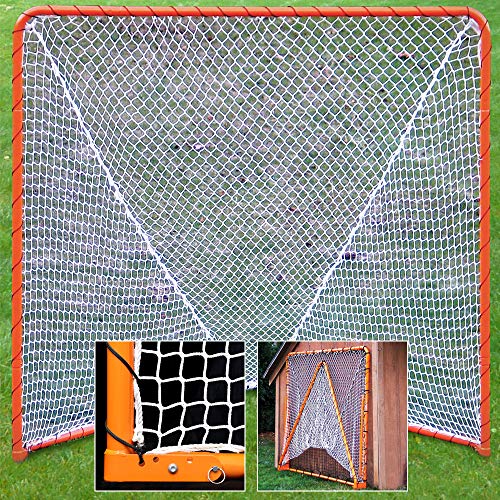 EZGoal Lacrosse Folding Goal, 6 x 6-Feet, Orange