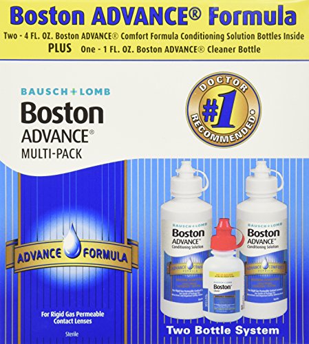 Bausch & Lomb Boston Advance Comfort Formula for Rigid Gas Permeable Contact Lenses - Two 4 oz Bottles Plus 1 oz Cleaner