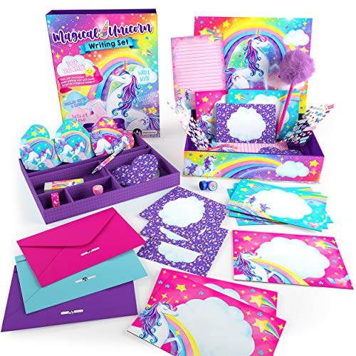 Original Stationery Unicorn Letter Writing Set, 45 Piece Stationery Set for Girls, Unicorn Gifts for Girls Age 10-12