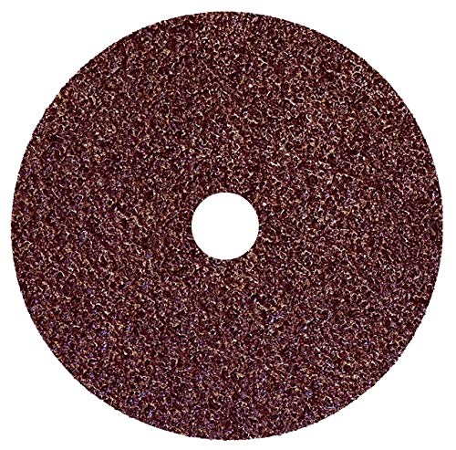 Weiler 59491 Wolverine Aluminum Oxide Resin Fiber Sanding & Grinding Disc, 4' Diameter, 24 Grit, 5/8' Arbor Hole (Pack of 25)