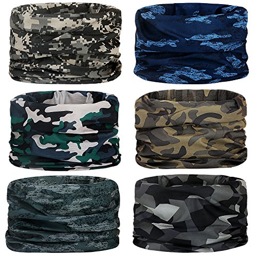 Headwear, Head Wrap, Neck Gaiter, Headband, Fishing Mask, Magic Scarf, Tube Mask, Face Bandana Mask, Neck Balaclava and Sport Scarf 12 in 1 Sweatband for Fishing, Hiking, Running, Motorcycling