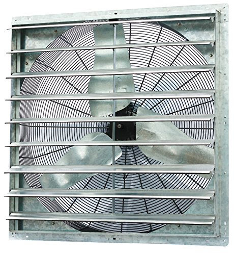Iliving - 36' Wall Mounted Shutter Exhaust Fan - Automatic Shutter - Single Speed - Vent Fan For Home Attic, Shed, or Garage Ventilation, 6128 CFM, 9000 SQF Coverage Area, Silver (ILG8SF36S)