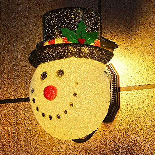 XADP Christmas Decorations Snowman Porch Light Cover Outdoor Porch Light Décor Fits Standard Outdoor Lighting,1 Piece