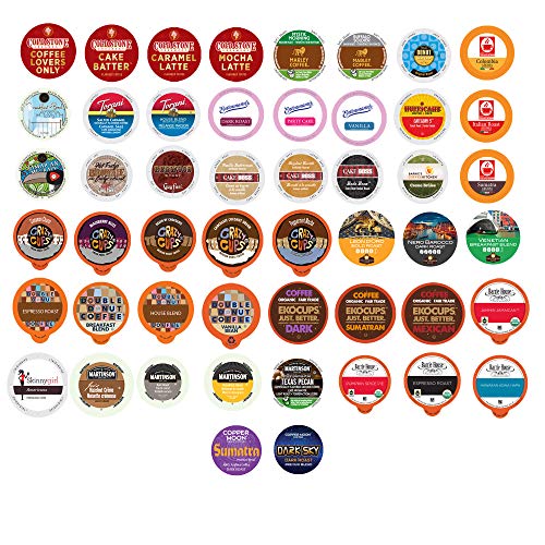 Perfect Samplers Premium Coffee Variety Pack - Enjoy 50 Unique Coffee Samples From The Top Brands In The Industry - Compatible with Keurig K Cups Brewers - 50 Cups, Coffee Variety Pack, 50Count