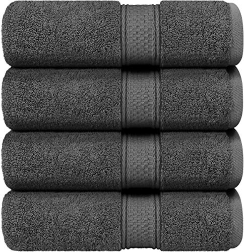 Utopia Towels - Bath Towels Set, Grey - Luxurious 700 GSM 100% Ring Spun Cotton - Quick Dry, Highly Absorbent, Soft Feel Towels, Perfect for Daily Use (4-Pack)