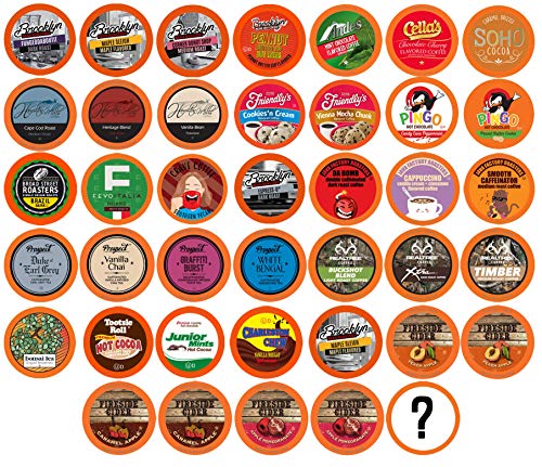 Two Rivers Coffee, Tea, Cocoa, Cider, Cappuccino Variety Sampler Pack Compatible with 2.0 Keurig K-Cup Brewers, 40 Count - Bit of Everything - Perfect Gift