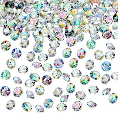 Hicarer 4000 Pieces Table Confetti Wedding Crystals Acrylic Diamonds Rhinestones Vase Fillers Decorations for Birthday Baby Shower Party Tables (Crystal AB)
