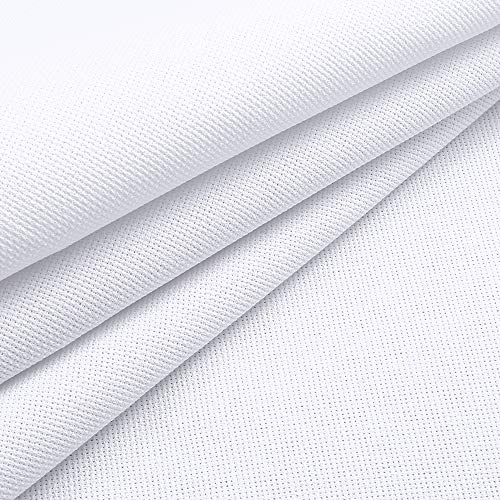 Caydo 59 by 39-Inch 18 Count Classic Reserve Aida Cloth White Cross Stitch Cloth Fabric Big Size