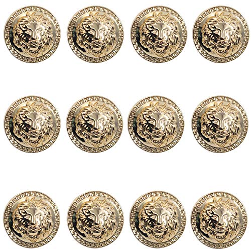 12 Pieces Metal Blazer Button Set - for Blazer, Suits, Sport Coat, Uniform, Jacket 25mm(Color 3)