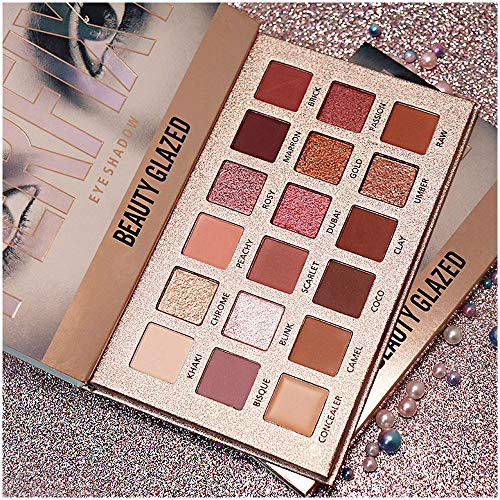 New Nude Eyeshadow Palette The 18 Colors Matte Shimmer Glitter Multi-Reflective Shades Ultra Pigmented Makeup Eye Shadow Powder Waterproof Eye Shadow Palette