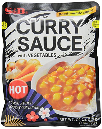 S&B Curry Sauce with Vegetables Hot, 7.4-Ounce (Pack of 10)