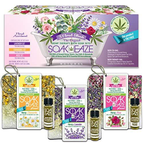 Soak Eaze Floral Bath Tea Soak & Aromatherapy Gift Set