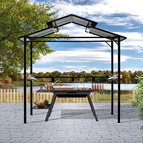 Klismos 2-Tier Grill Gazebo Hardtop Outdoor BBQ Canopy Tent Barbecue Patio Shelter