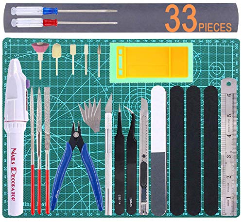 Gundam Tools Kit Gunpla Tool Set Modeler Basic Tool Craft Set Hobby Building Tools Kit for Professional Gundam Model Building, Repairing and Fixing