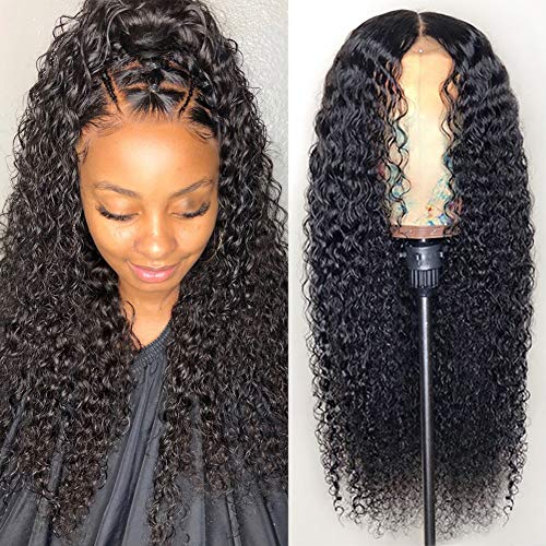 CYNOSURE Lace Front Human Hair Wigs for Black Women 13x4 9A Curly Lace Front Wigs Human Hair Pre Plucked With Baby Hair (18, Curly Wigs)