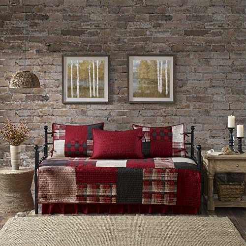 Woolrich Sunset 5 Piece Day Bed Cover Set Red Daybed