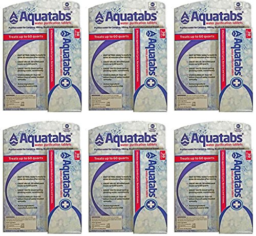 Aquatabs 180 Water Purification Tablets 180 (Pack 6) (Boxes of 30)