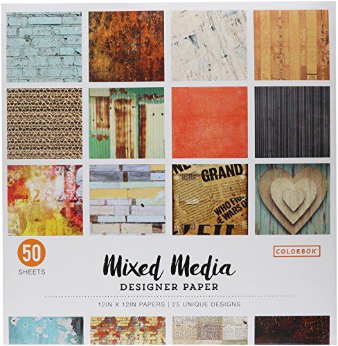 ColorBok 73470B Designer Paper Pad Mixed Media, 12' x 12',Multicolor