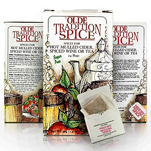 Olde Tradition Spice: Mulling Spices in Tea Bags for Hot Apple Cider or Mulled Wine- 24 Count