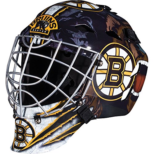 Franklin Sports NHL Boston Bruins Hockey Goalie Face Mask - Goalie Mask for Kids Street Hockey - Youth NHL Team Street Hockey Masks