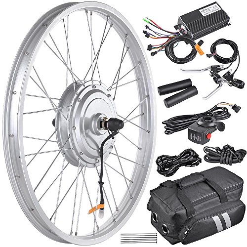 AW 24' Electric Bicycle Front Wheel EBike Conversion Kit for 24' x 1.75' to 2.1' Tire 36V 750W Motor