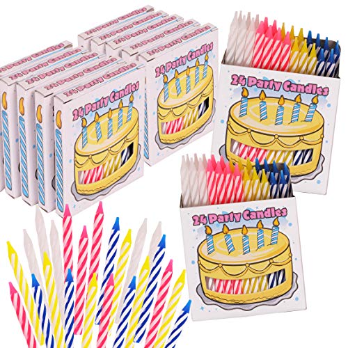 Kangaroo 288-Count Happy Birthday Candles; 12 One Dozen Packs of 24 Wax Candles for Your Next Birthday Party
