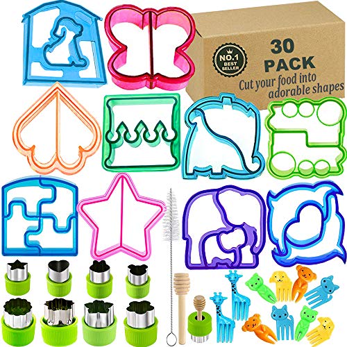 Sandwich Bread Cutters Set for Kids Bento Lunch Box Mold Supplies Vegetable Fruit Crust Shapes Cookie Cutters