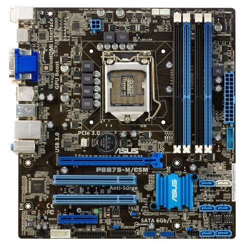 ASUS P8B75-M/CSM LGA 1155 Intel B75 HDMI SATA 6Gb/s USB 3.0 Micro ATX Intel Motherboard (Renewed)