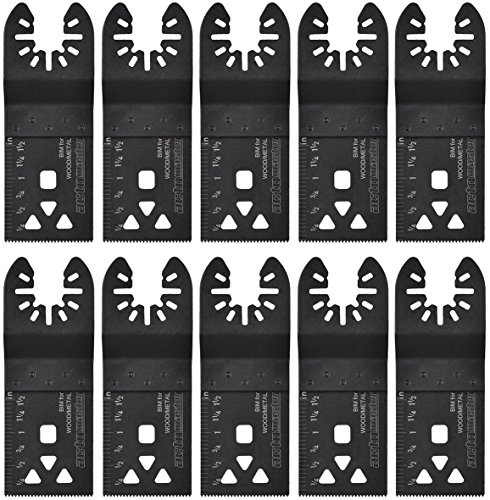 ACTOMASTER Bi-Metal Oscillating saw Blade for Oscillating Tool Multitool, Pack of 10