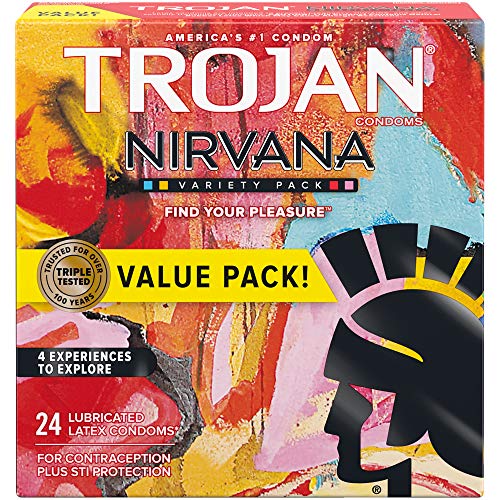 Trojan Nirvana Collection Variety Pack Condoms, 24 Count (Pack of 1)