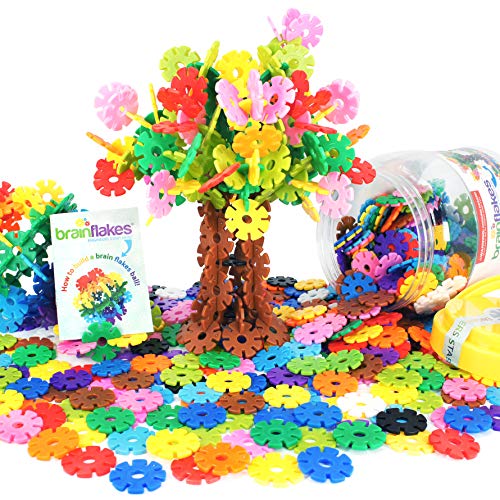 VIAHART Brain Flakes 500 Piece Interlocking Plastic Disc Set | A Creative and Educational Alternative to Building Blocks | Tested for Children's Safety | A Great STEM Toy for Both Boys and Girls!