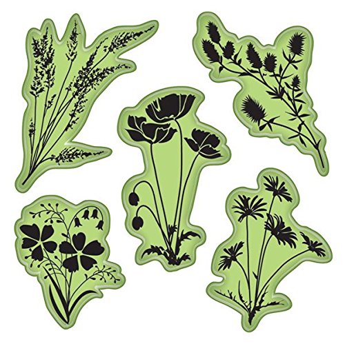 Inkadinkado 65-32080 Stamping Gear Cling Stamps, Meadow Flowers