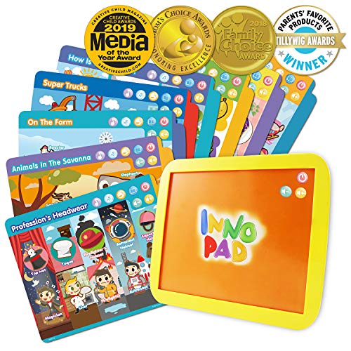 BEST LEARNING INNO PAD Smart Fun Lessons - Educational Tablet Toy to Learn Alphabet, Numbers, Colors, Shapes, Animals, Transportation, Time for Toddlers Ages 2 to 5 Years Old