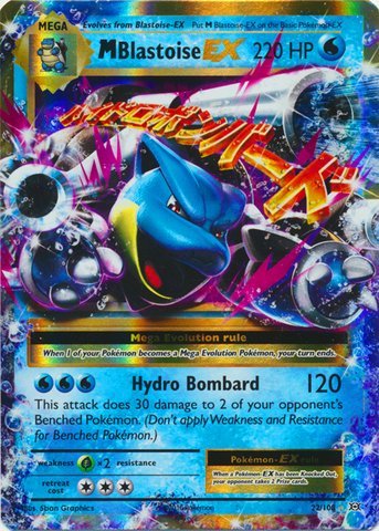 Pokemon - M/Mega-Blastoise-EX (22/108) - XY Evolutions - Holo Rare Card