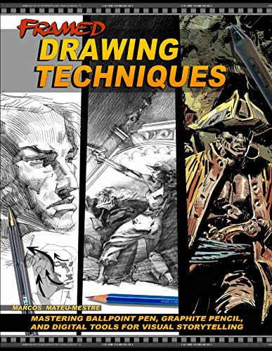 Framed Drawing Techniques: Mastering Ballpoint Pen, Graphite Pencil, and Digital Tools for Visual Storytelling