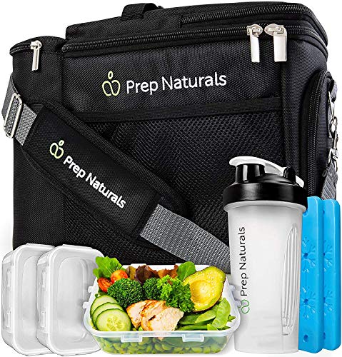 Meal Prep Bag Meal Prep Lunch Box - Meal Prep Insulated Lunch Bag for Men - Meal Prep Cooler Bag with Containers - Insulated Mens Lunch Box for Men Lunch Bags for Women Men's Lunch Bag For Work Adult