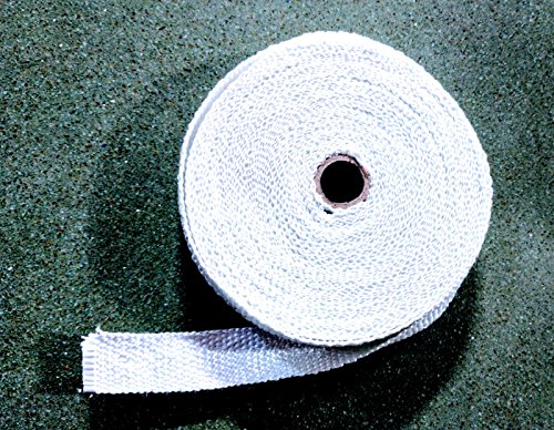 Motorcycle Protection Exhaust Header Wrap Roll White Pipe Heat Tape 1' Wide 50' Long