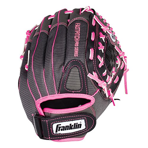 Franklin Sports Softball Glove - Left and Right Handed Softball Fielding Glove - Windmill Fastpitch Pro Series - Adult and Youth Fielding Glove - 12 Inch Right Hand Throw - Pink