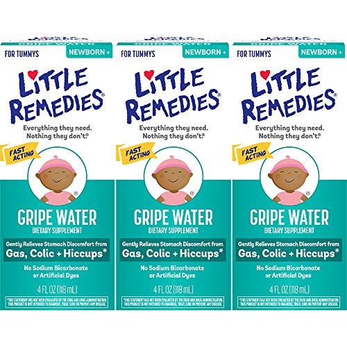 Little Remedies Gripe Water, Colic & Gas Relief, Safe for Newborns, 4 fl oz, 3 Pack